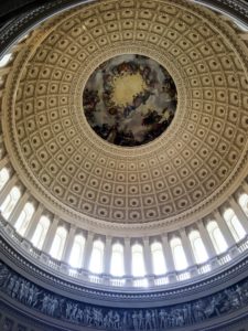 View of the Rotunda Ceiling US Capital Building Washington DC