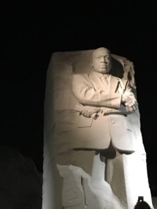 Martin Luther King JR Monument at Night Washington DC