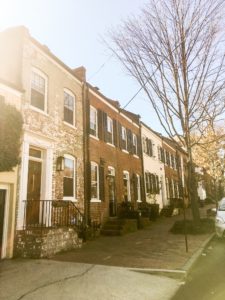 Rows of Houses in Georgetown Washington DC