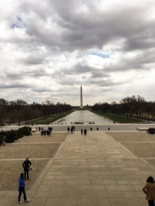 View of the Washington Monument from the Lincoln Memorial Washington DC